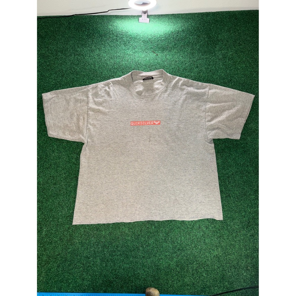 Vintage Quiksilver Roxy Pro Sunset Beach 1999 Graphic T-Shirt Gray DIY Cropped